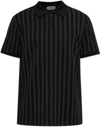 Versace - Tops ,Zwart ,Katoen Polo Shirt Van Katoen Met Monogram - Lyst