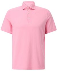 Fedeli - Tops ,Roze ,Katoen Jersey Polo Shirt - Lyst