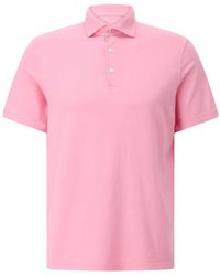 Fedeli - Tops ,Roze ,Katoen Jersey Polo Shirt - Lyst
