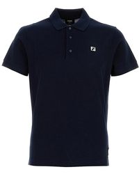Fendi - Tops ,Blauw ,Katoen Polo Shirt - Lyst