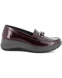 Igi&co - Schoenen ,Rood ,Leer Bordeaux Leren Mocassins Met Sleehak - Lyst