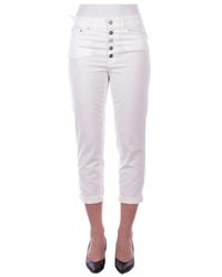 Dondup - Witte Broek Met Knoopsluiting - Lyst