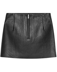 REMAIN Birger Christensen - Mini Leren Rok - Lyst