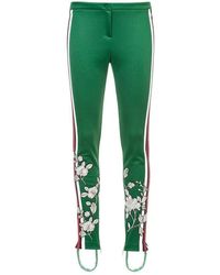Gucci Geborduurde Stirrup Leggings - Groen