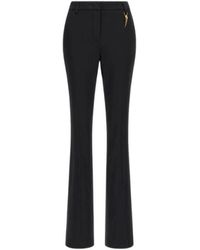 Roberto Cavalli - Broeken ,Zwart ,Broek Met Fang Detail Zwart Vrouw - Lyst