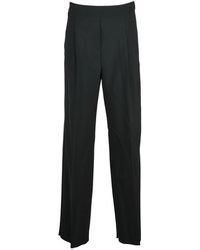 Marella - Broeken ,Zwart ,Wol Diorama Wijde Broek - Lyst