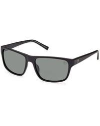Timberland - Rechteckige polarisierte sonnenbrille grüne linse - Lyst
