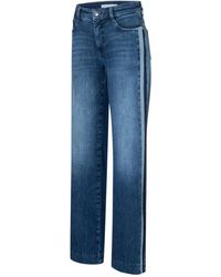 M·a·c - Jeans ,Blauw ,Denim Authentieke Mid Denim Jeans - Lyst