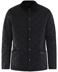 Barbour - Jassen ,Blauw ,Leer Heritage Liddesdale Gewatteerde Jas - Lyst