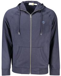 Timberland - Hoodies & Sweatvesten ,Blauw ,Blauwe Sweatshirt Met Lange Mouwen En Rits - Lyst