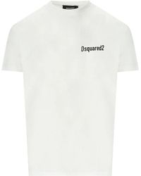 DSquared² - Cool fit weißes logo print t-shirt - Lyst