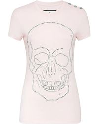 Philipp Plein - T-Shirt Ronde Hals Ss Met Kristallen - Lyst