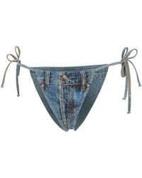 DIESEL - Badmode ,Blauw ,Denim Jodie-Dnm Bikini Bottoms - Lyst