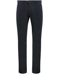 Moorer - Broeken ,Blauw ,Katoen Katoenen Chino Broek Met Zakken - Lyst