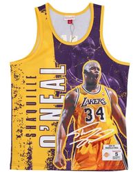 Mitchell & Ness - Fitness ,Veelkleurig ,Polyester Nba Burst Mesh Tank Top - Lyst