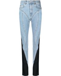 Mugler - Mid-Rise Skinny Jeans - Lyst
