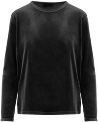 F.it - Langarm Pullover Aus Stretch-Samt - Lyst