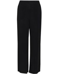 Part Two - Broeken ,Zwart ,Zwarte Broek Met Brede Elastische Taille - Lyst