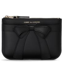 Comme des Garçons - Portafoglio a busta nero con logo frontale - Lyst