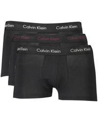 Calvin Klein - Ondergoed ,Zwart ,Katoen Low Rise Trunk 3-Pack - Lyst