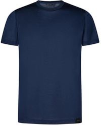 Low Brand - Blaues baumwoll-t-shirt mit logo,t-shirts - Lyst