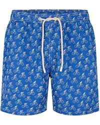 MC2 Saint Barth - Badmode ,Blauw ,Polyester Lighting Micro Fantasy Ultralight Zwemshort - Lyst