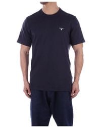 Barbour - Blaue Logo Front T-Shirts Und Polos - Lyst