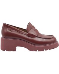 Camper - Schoenen ,Bruin ,Leer Loafer Hakken Zwart Of Burgundy - Lyst
