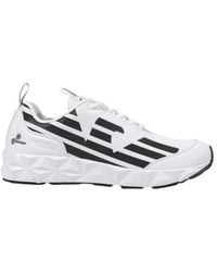 EA7 - Schwarz Weißer Polyester Sneaker Frühling/Sommer Kollektion - Lyst