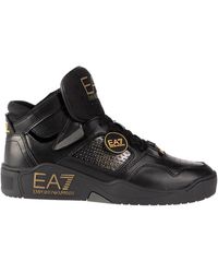 EA7 - Schoenen ,Zwart ,Leer M701 Sneakers - Lyst