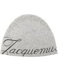 Jacquemus - Accessoires ,Grijs ,Wol Atelier Beanie - Lyst
