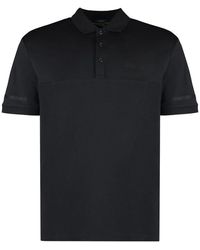 BOSS - Baumwoll polo shirt mit gerippten kanten - Lyst