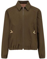 Valentino - Jassen ,Groen ,Katoen Military Light Jacket - Lyst