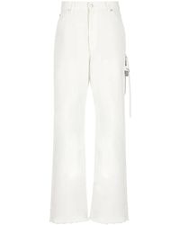 DARKPARK - Pantaloni in cotone bianchi con dettaglio in vetro - Lyst
