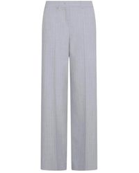 Marella - Broeken ,Grijs ,Polyester Wide Broeken - Lyst