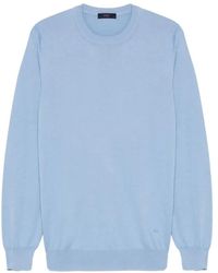 Fay - Hoodies & Sweatvesten ,Blauw ,Diepblauwe Stijlvolle Sweatshirt Voor Mannen - Lyst