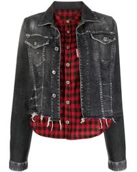 DSquared² - Jassen ,Zwart ,Denim Denim Jas - Lyst