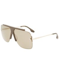 Victoria Beckham - Accessoires ,Bruin ,Acetate Rechthoekige Montuur Zonnebril - Lyst