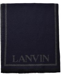 Lanvin - Accessoires ,Blauw ,Wol Sjaal - Lyst