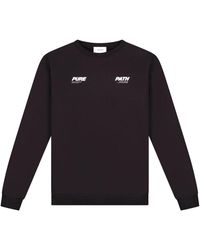 Pure Path - Hoodies & Sweatvesten ,Bruin ,Katoen Pure Sweater - Lyst