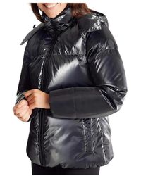 J.O.T.T - Jassen ,Zwart ,Leer Tanya Glanzende Parka - Lyst