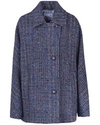 Niu - Jassen ,Blauw ,Tweed Tweed Jassen - Lyst