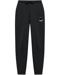 Moncler - Broeken ,Zwart ,Katoen Broek Met Logo - Lyst
