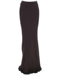 ANDAMANE - Rokken ,Bruin ,Satijn Maxi Rok - Lyst