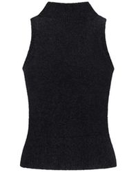 Patou - Tops ,Zwart ,Alpaca Sleeveless Top - Lyst