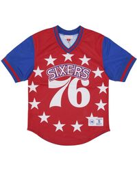 Mitchell & Ness - Fitness ,Veelkleurig ,Polyester Nba Jumbotron 3.0 Mesh V-Neck Jersey - Lyst