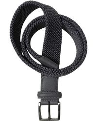 Anderson's - Accessoires ,Zwart ,Leer Elastische Taric Riem - Lyst