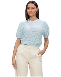 Object - Overhemden ,Blauw ,Polyester Objlaila/Re Top 10 - Lyst