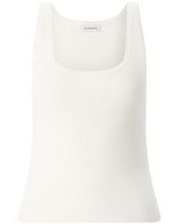 Almala - Tops ,Wol Geribbelde Mouwloze Top - Lyst