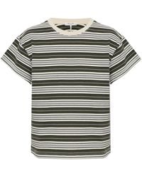 Rag & Bone - Tops ,Groen ,Katoen The Slub Striped Tee - Lyst